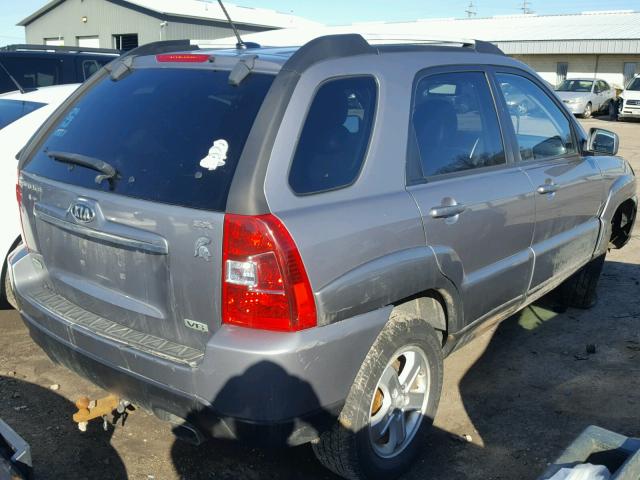 KNDJE723097620504 - 2009 KIA SPORTAGE L GRAY photo 4