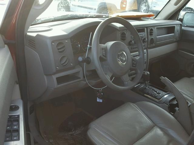 1J8HG48K56C238762 - 2006 JEEP COMMANDER წითელი ფოტო 9