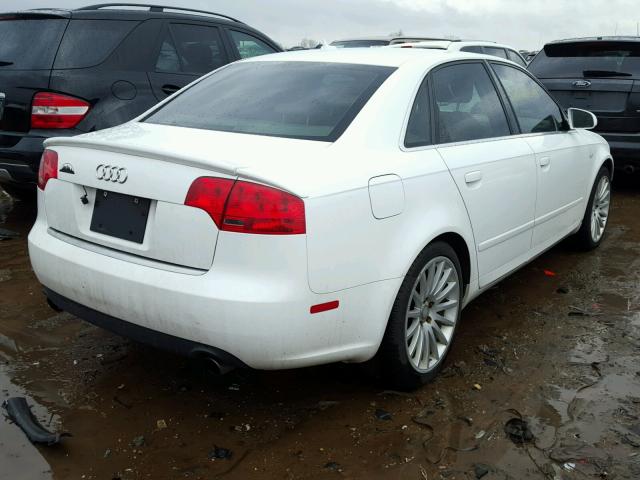 WAUAF78E47A099659 - 2007 AUDI A4 2 WHITE photo 4