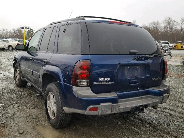 1GNDT13S132191276 - 2003 CHEVROLET TRAILBLAZE BLUE photo 3