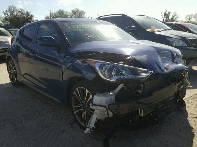 KMHTC6AE7GU286347 - 2016 HYUNDAI VELOSTER T BLUE photo 1