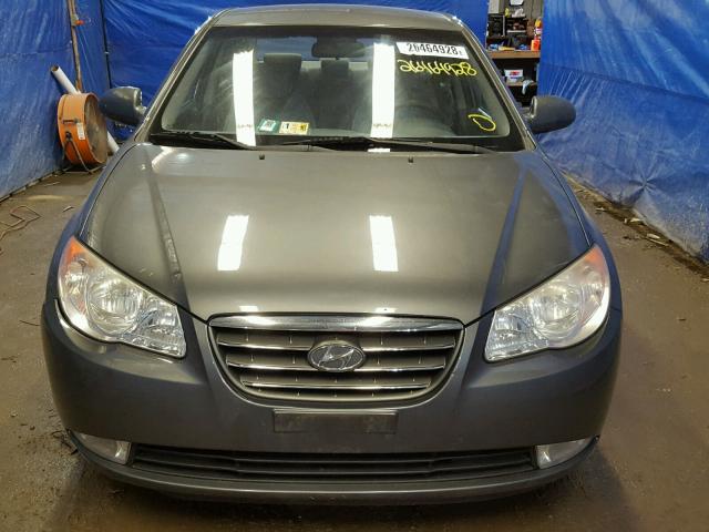 KMHDU46D58U492662 - 2008 HYUNDAI ELANTRA GL GRAY photo 9