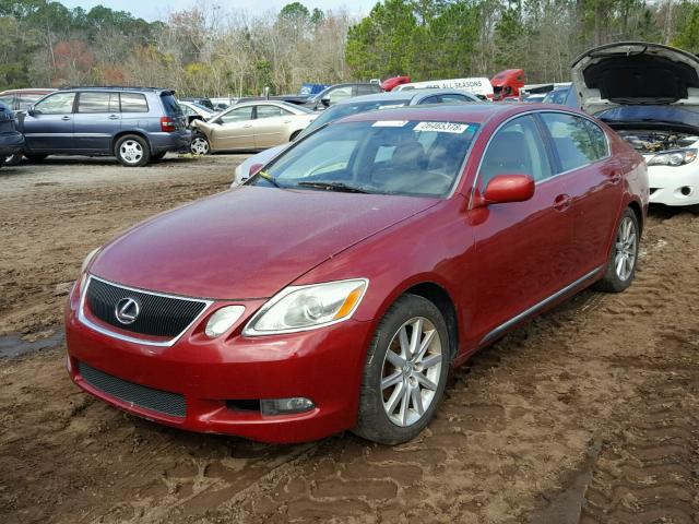 JTHBH96S465000186 - 2006 LEXUS GS GENERAT MAROON photo 2