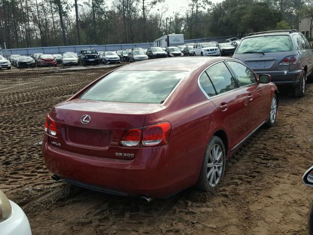 JTHBH96S465000186 - 2006 LEXUS GS GENERAT MAROON photo 4