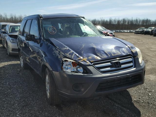 JHLRD788X6C014027 - 2006 HONDA CR-V EX BLUE photo 1