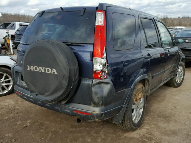 JHLRD788X6C014027 - 2006 HONDA CR-V EX BLUE photo 4