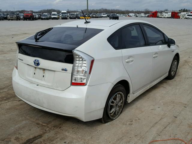 JTDKN3DU8A0101653 - 2010 TOYOTA PRIUS WHITE photo 4