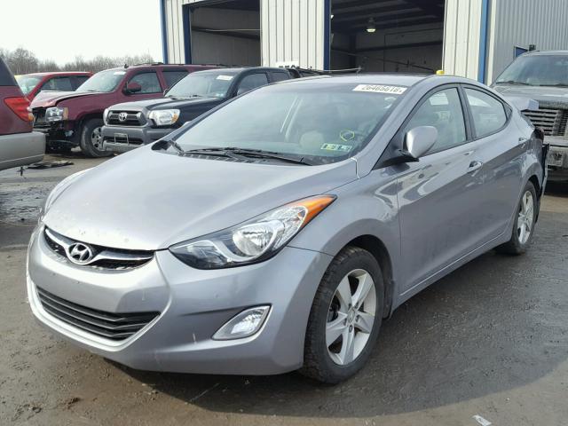 KMHDH4AE4DU525598 - 2013 HYUNDAI ELANTRA GL SILVER photo 2