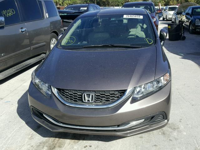 19XFB2F52EE027881 - 2014 HONDA CIVIC LX GRAY photo 9