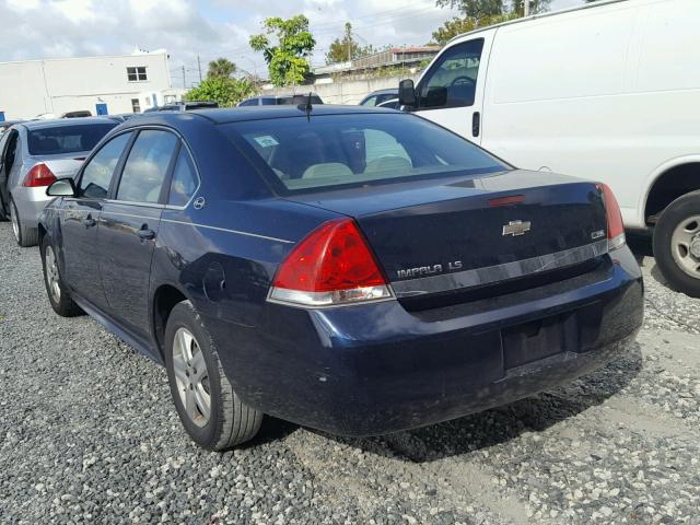 2G1WB57K691196996 - 2009 CHEVROLET IMPALA LS BLUE photo 3