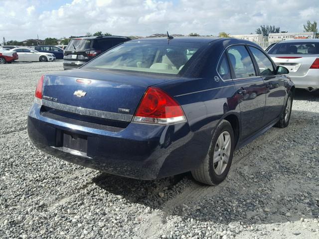 2G1WB57K691196996 - 2009 CHEVROLET IMPALA LS BLUE photo 4