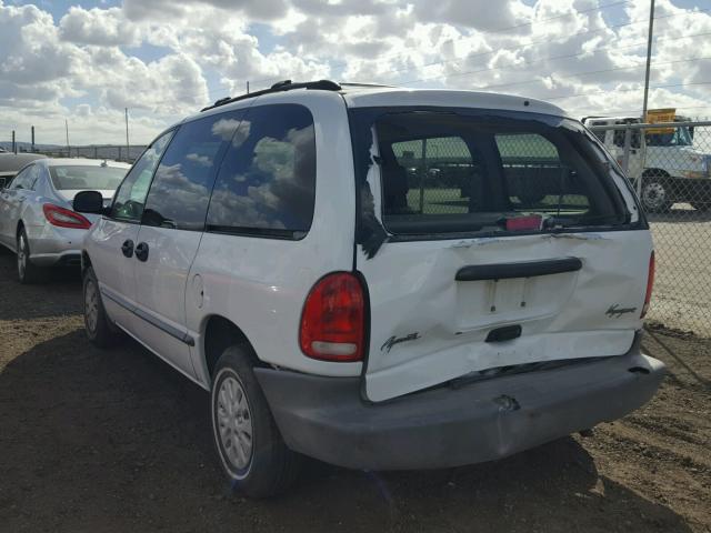 2P4GP25R0WR631922 - 1998 PLYMOUTH VOYAGER WHITE photo 3