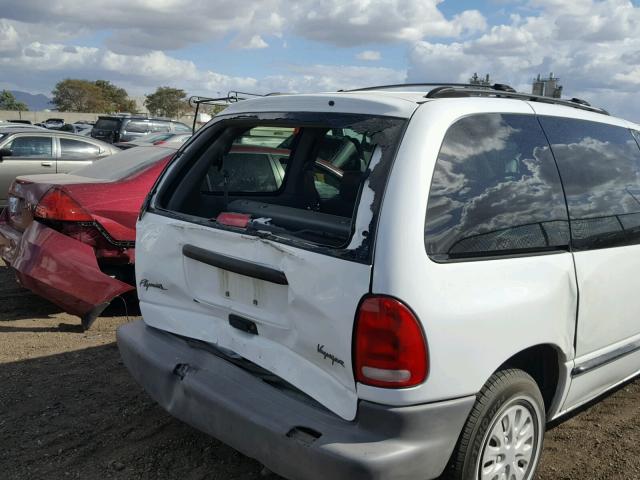 2P4GP25R0WR631922 - 1998 PLYMOUTH VOYAGER WHITE photo 9