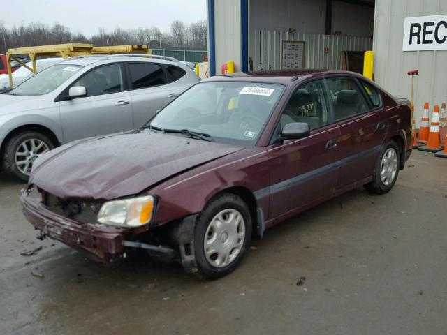 4S3BE635817205563 - 2001 SUBARU LEGACY L MAROON photo 2