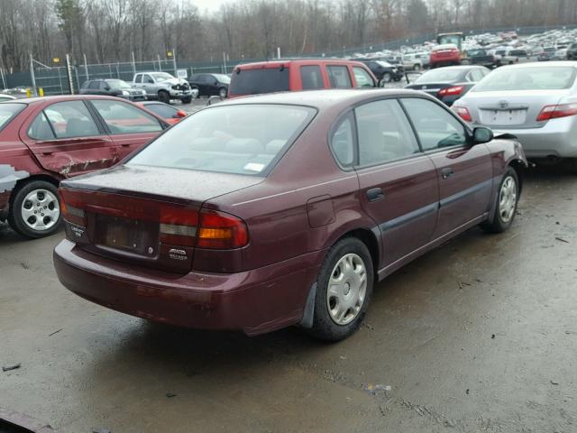 4S3BE635817205563 - 2001 SUBARU LEGACY L MAROON photo 4