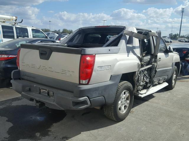 3GNEK12T44G138226 - 2004 CHEVROLET AVALANCHE TAN photo 4