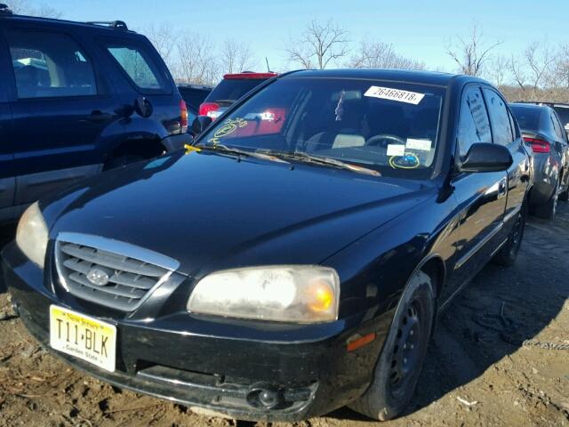 KMHDN46D55U164358 - 2005 HYUNDAI ELANTRA GL BLACK photo 2