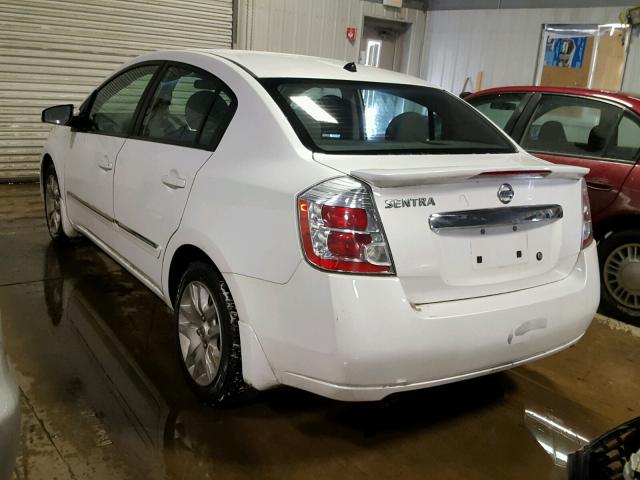 3N1AB6AP2BL716601 - 2011 NISSAN SENTRA 2.0 WHITE photo 3