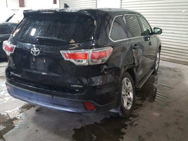 5TDYKRFH9ES012649 - 2014 TOYOTA HIGHLANDER BLACK photo 4