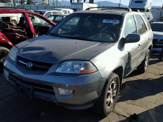 2HNYD18881H543174 - 2001 ACURA MDX TOURIN GRAY photo 2