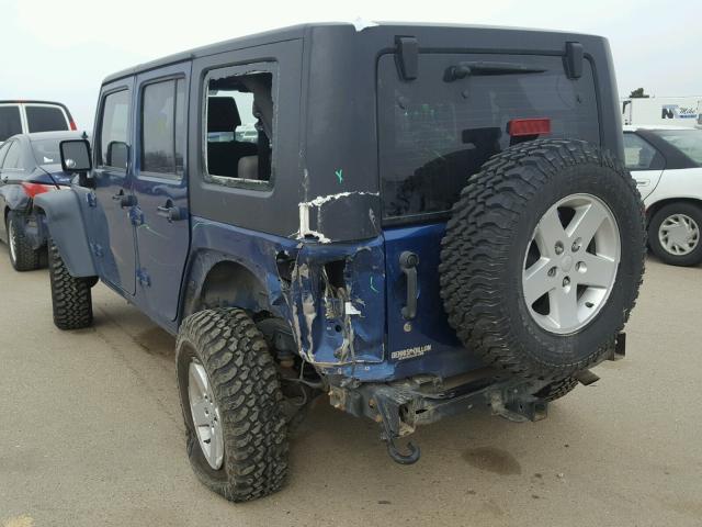 1J4BA3H12AL139710 - 2010 JEEP WRANGLER U BLUE photo 3