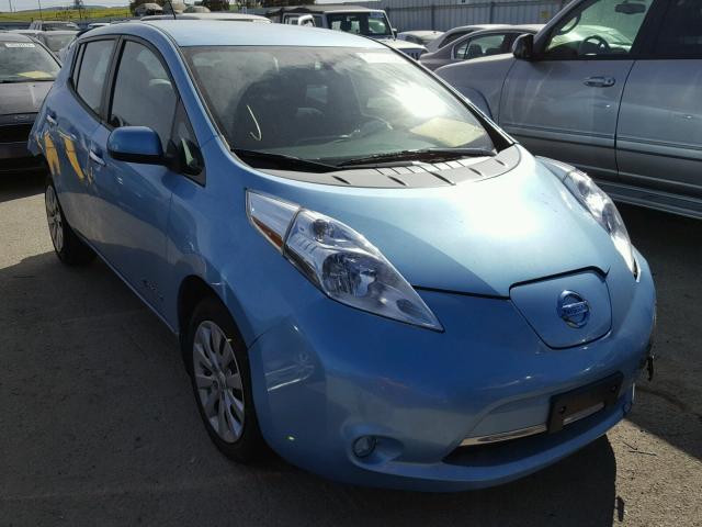 1N4AZ0CP2FC309694 - 2015 NISSAN LEAF S BLUE photo 1