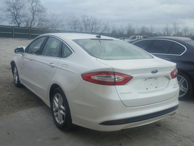 3FA6P0HD9ER167662 - 2014 FORD FUSION SE WHITE photo 3