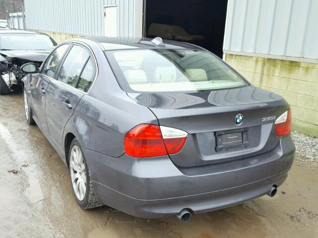 WBAVB73558VH23633 - 2008 BMW 335 I GRAY photo 3