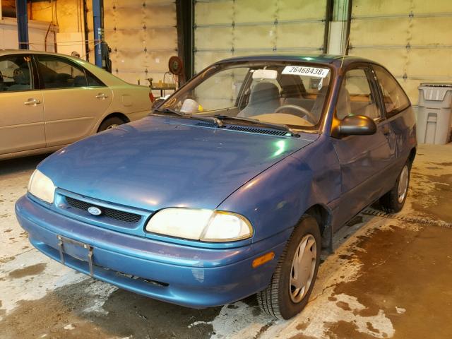 KNJLT05H8S6112335 - 1995 FORD ASPIRE TEAL photo 2