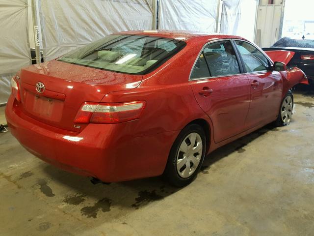 4T4BE46K79R137499 - 2009 TOYOTA CAMRY BASE RED photo 4