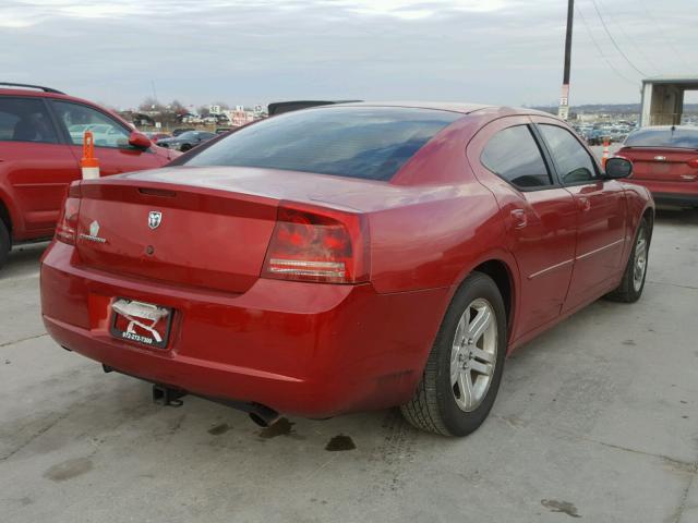 2B3KA43G56H422244 - 2006 DODGE CHARGER SE RED photo 4