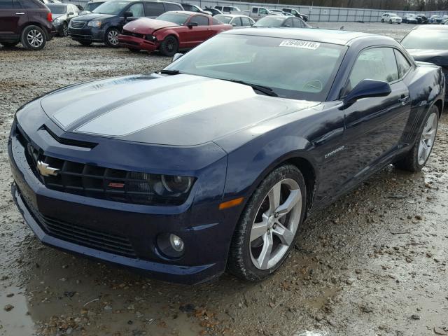 2G1FJ1EJ7A9204471 - 2010 CHEVROLET CAMARO SS BLUE photo 2