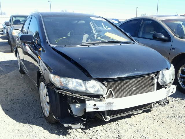 2HGFA16589H355041 - 2009 HONDA CIVIC LX BLACK photo 1