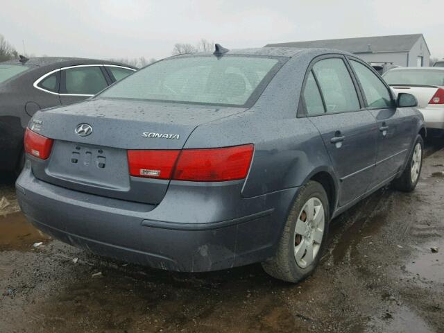 5NPET46C19H501291 - 2009 HYUNDAI SONATA GLS BLUE photo 4