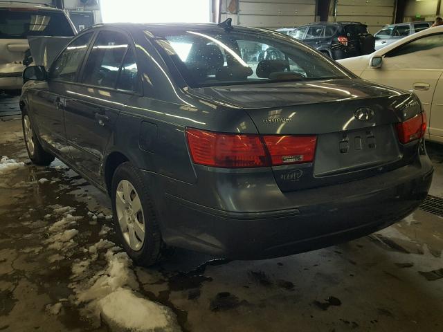 5NPET46C69H542810 - 2009 HYUNDAI SONATA GLS GRAY photo 3