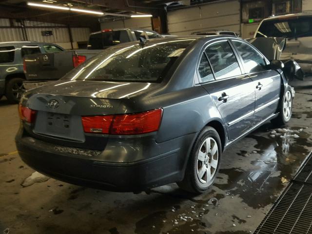 5NPET46C69H542810 - 2009 HYUNDAI SONATA GLS GRAY photo 4