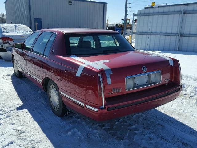 1G6KD54Y9XU715049 - 1999 CADILLAC DEVILLE RED photo 3