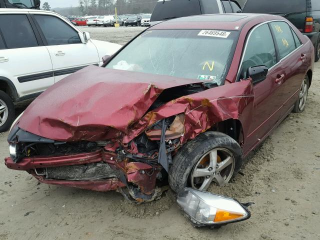 1HGCM56824A120850 - 2004 HONDA ACCORD EX BURGUNDY photo 2