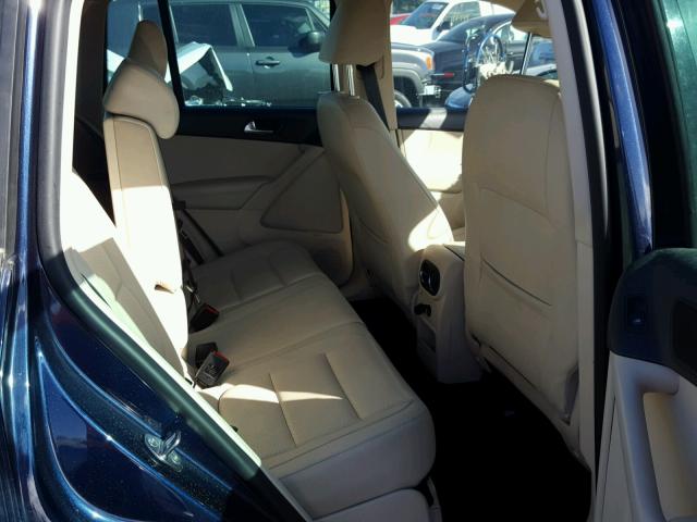 WVGAV7AX1CW581368 - 2012 VOLKSWAGEN TIGUAN S BLUE photo 6
