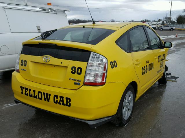 JTDKB20U997857603 - 2009 TOYOTA PRIUS YELLOW photo 4