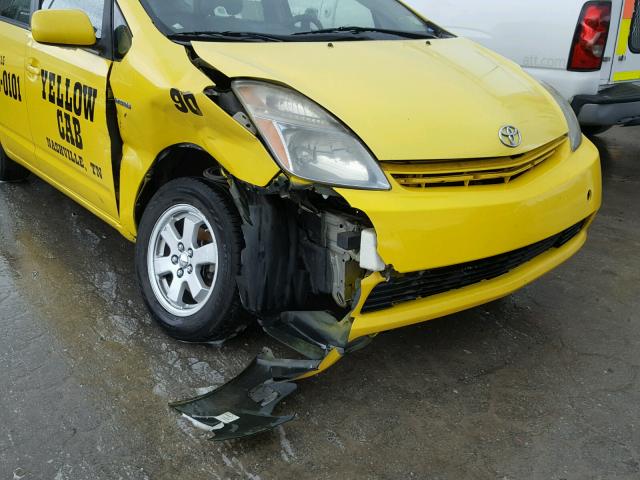 JTDKB20U997857603 - 2009 TOYOTA PRIUS YELLOW photo 9