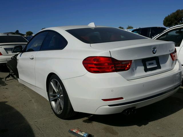 WBA3N3C56EF712747 - 2014 BMW 428 I WHITE photo 3