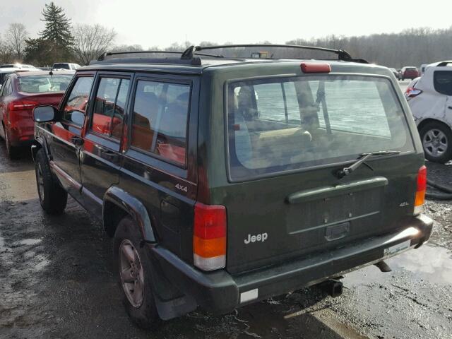 1J4FJ68S1WL222290 - 1998 JEEP CHEROKEE S GREEN photo 3