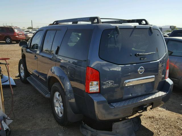 5N1AR18U77C621134 - 2007 NISSAN PATHFINDER BLUE photo 3