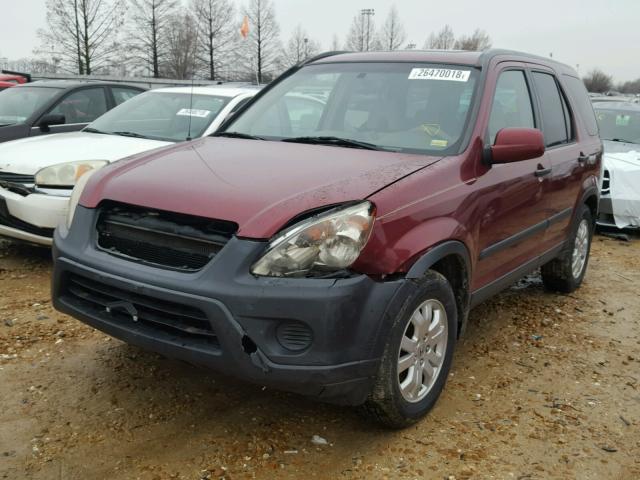 SHSRD78846U439994 - 2006 HONDA CR-V EX MAROON photo 2