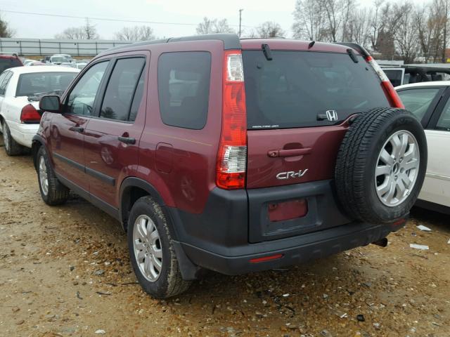 SHSRD78846U439994 - 2006 HONDA CR-V EX MAROON photo 3