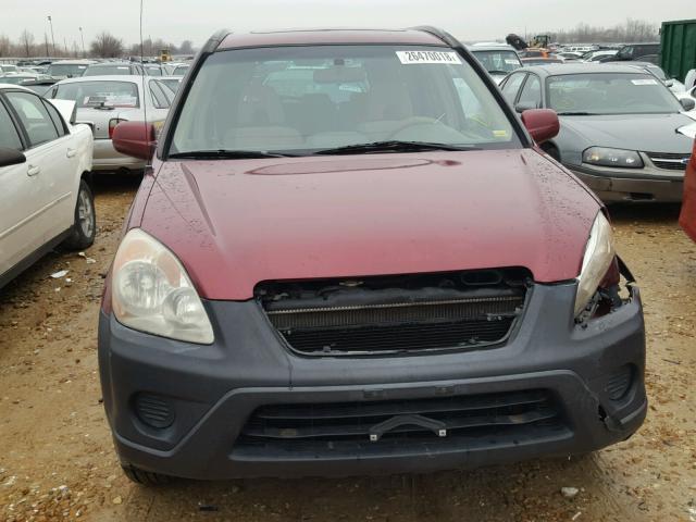 SHSRD78846U439994 - 2006 HONDA CR-V EX MAROON photo 9