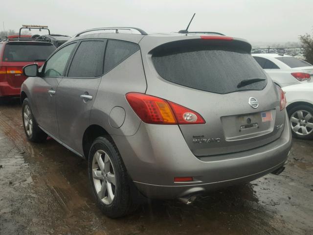 JN8AZ18W59W204929 - 2009 NISSAN MURANO S GRAY photo 3