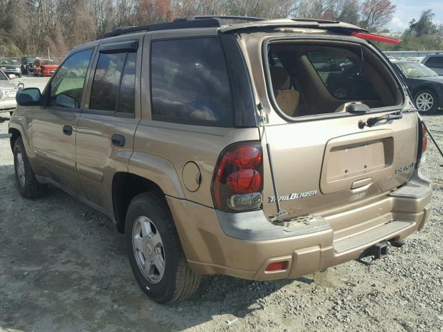 1GNDS13S422527780 - 2002 CHEVROLET TRAILBLAZE BROWN photo 3