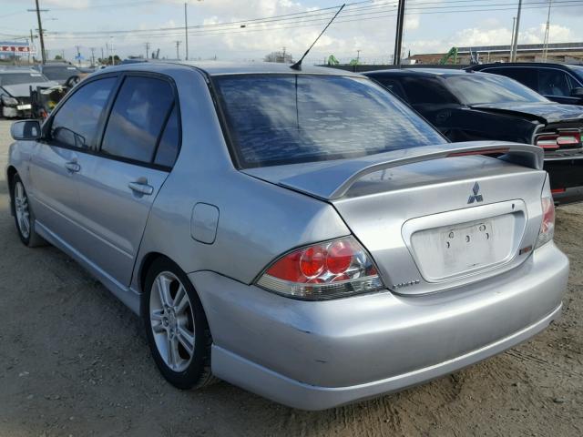 JA3AJ66F94U037108 - 2004 MITSUBISHI LANCER RAL SILVER photo 3